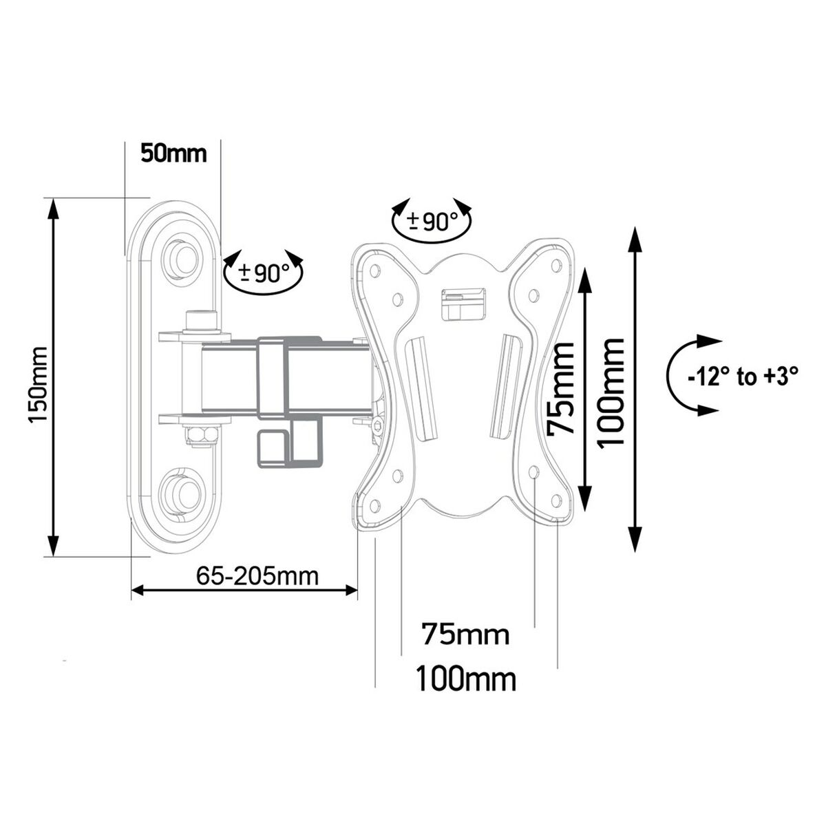 Supporto TV MacLean MC-416 32" 13" 30 Kg